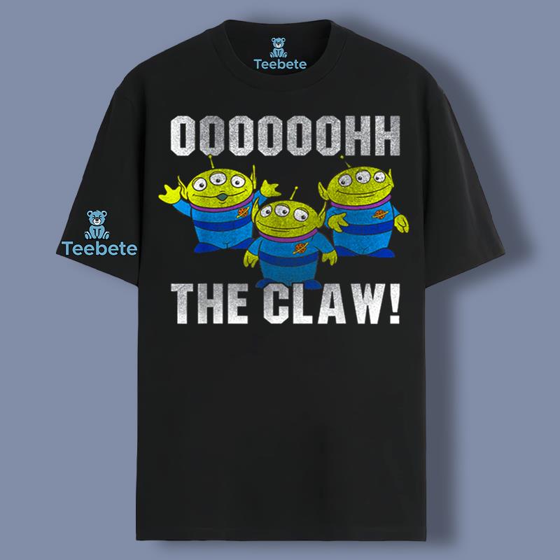 Oooooohh The Claw Toy Story Alien Black Shirt Design