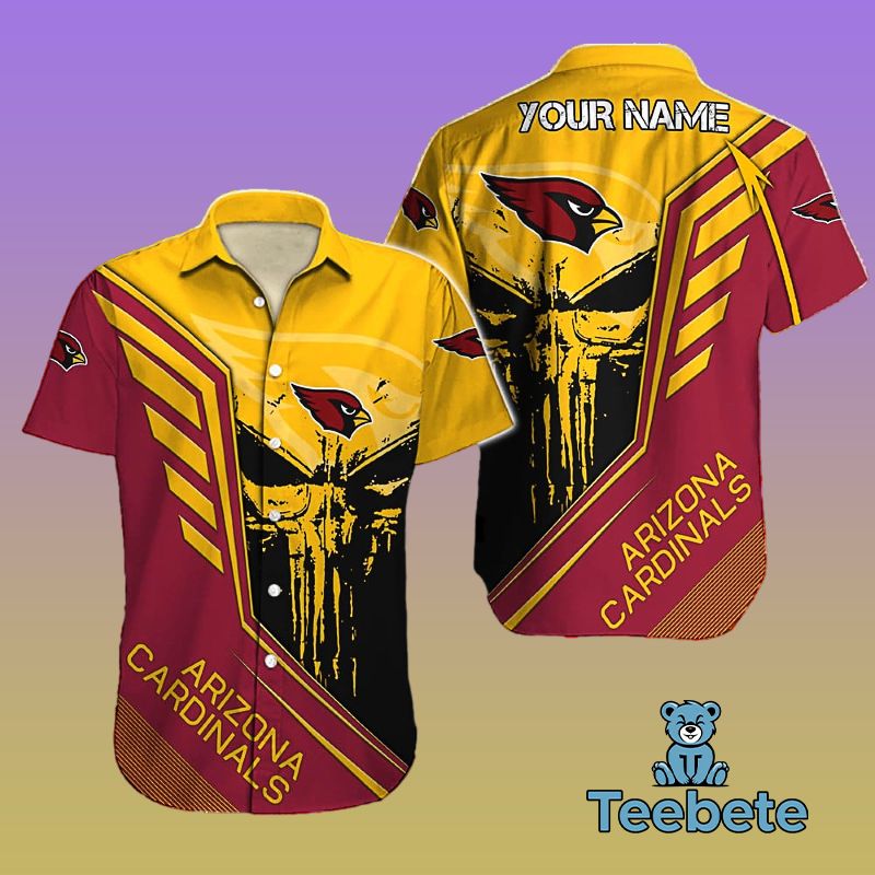 Personalized Arizona Cardinals Team Matching Aloha Shirts