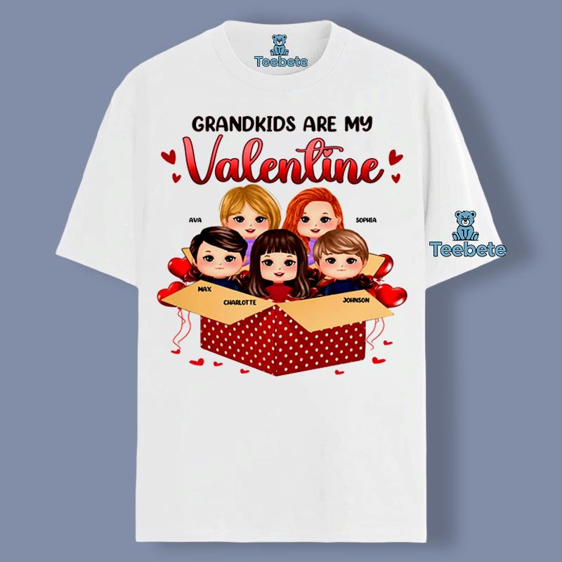 Personalized Grandkids Are My Valentine Graphic Shirt Ideas