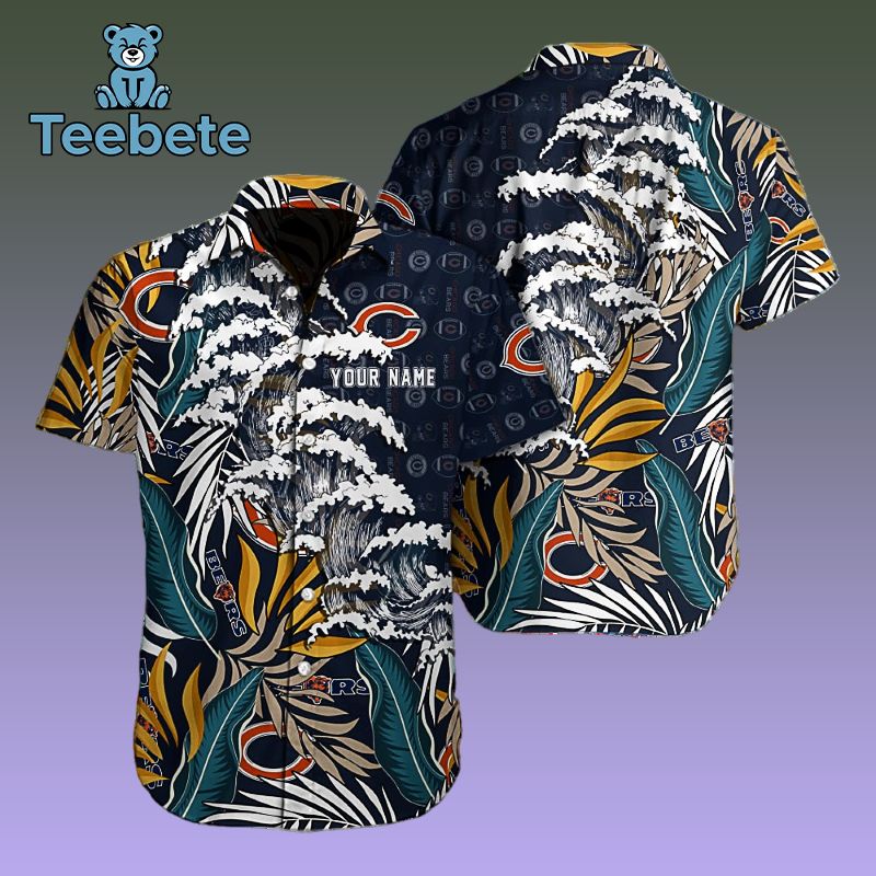 Personalized Summer Blue Chicago Bears Modern Hawaiian Shirts