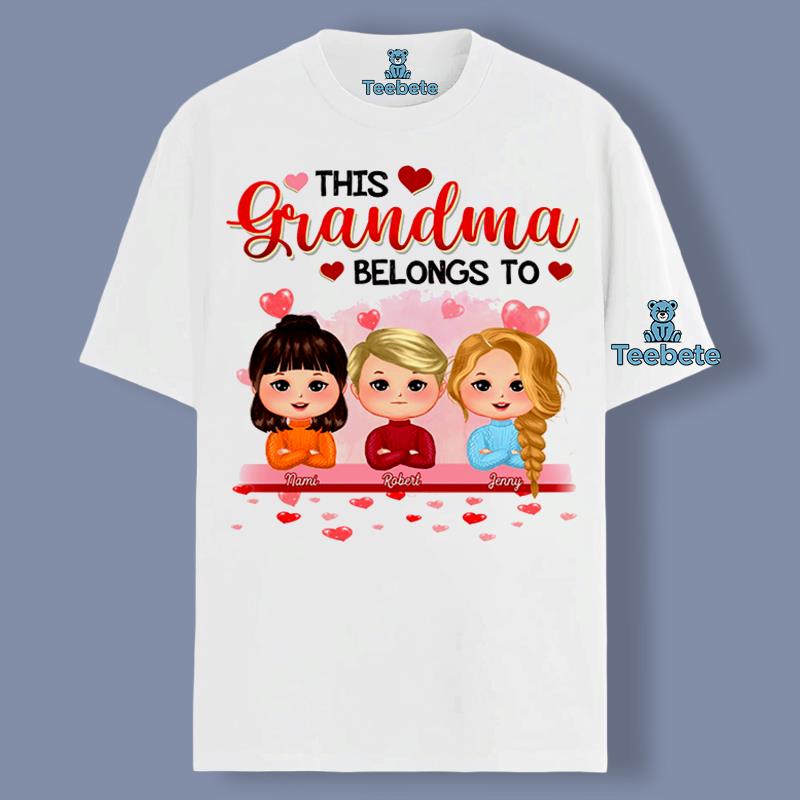 Personalized Valentine Gift This Grandma Belongs To Shirt