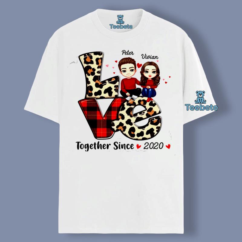 Personalized Valentine We Are Together Since 2020 White Shirt
