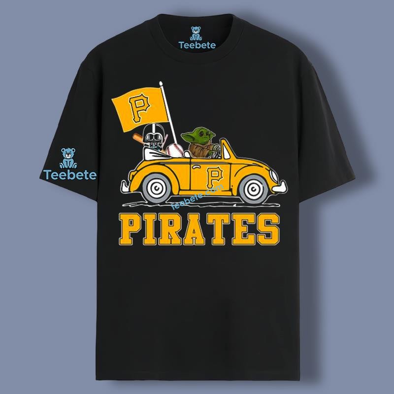 Pittsburgh Pirates Darth Vader Baby Yoda Driving Star Wars Regular Men Shirt