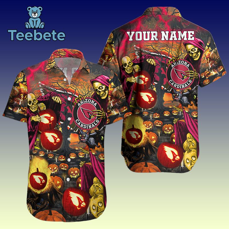 Scary Halloween Arizona Cardinals Logo Classy Hawaiian Shirts