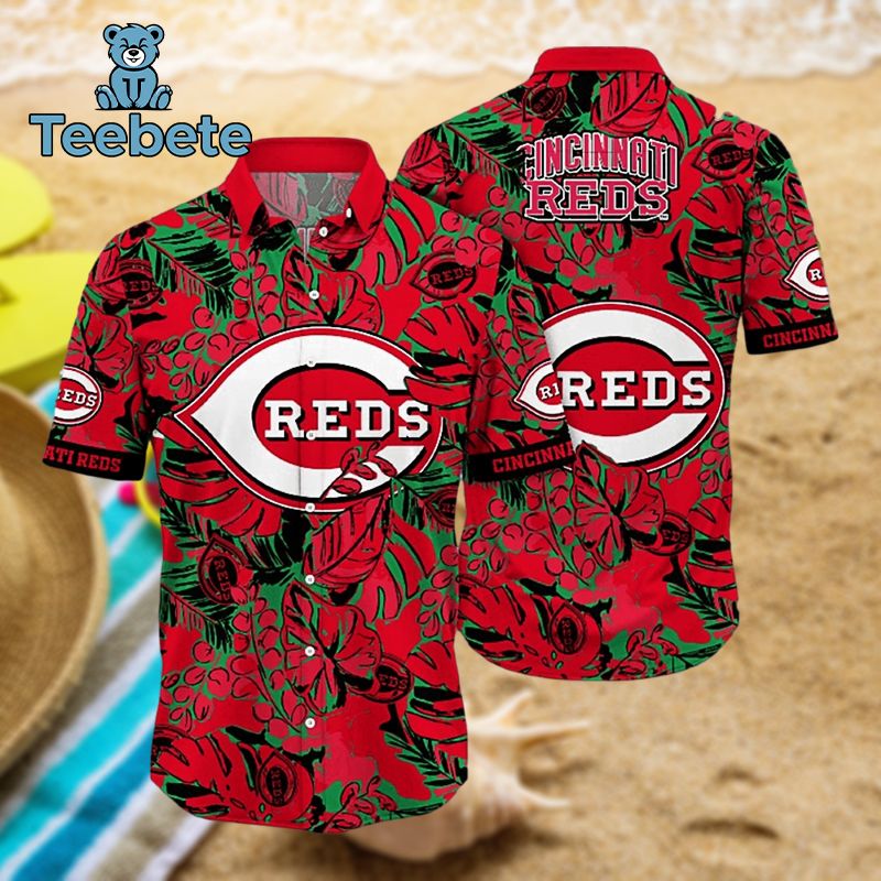 Summer Beach Cincinnati Reds Red Aloha Shirt 3Xl Summer Beach Cincinnati Reds Red Aloha Shirt 3Xl