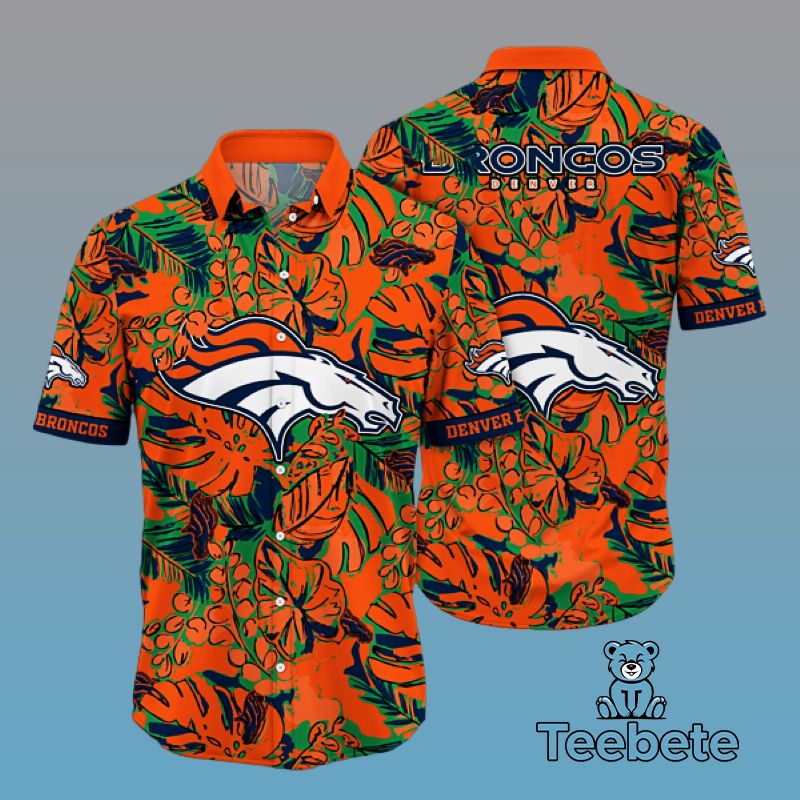 Summer Viber Orange Denver Broncos Cool Hawaiian Shirts