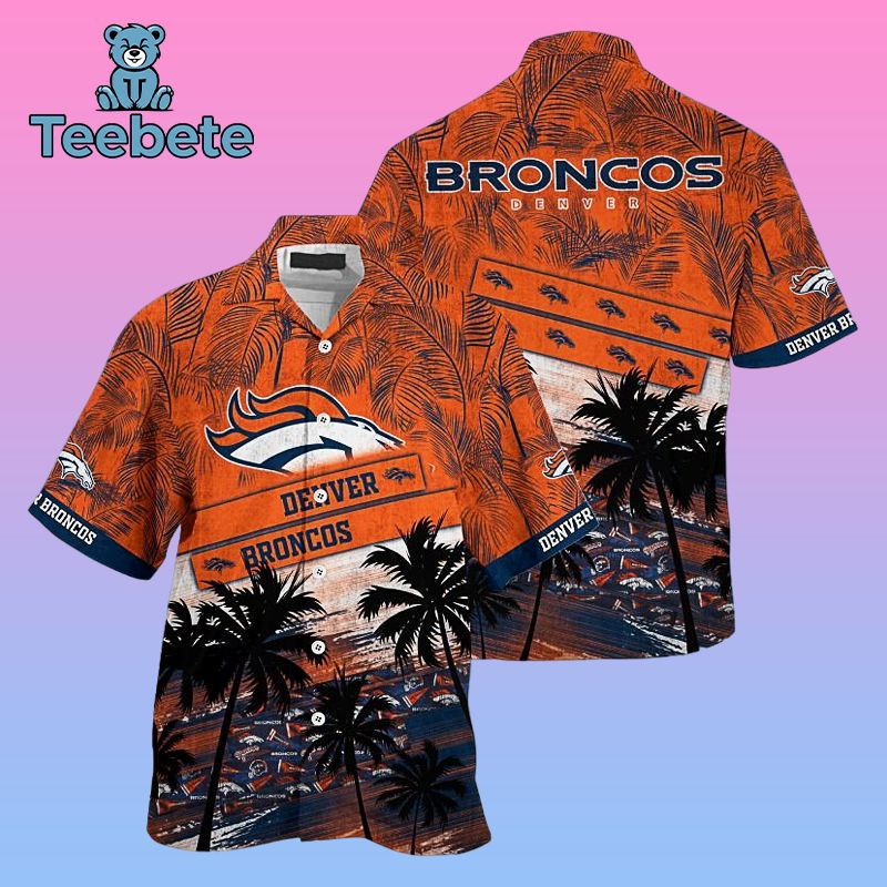 Summer Viber Tree Orange Denver Broncos Weird Hawaiian Shirts