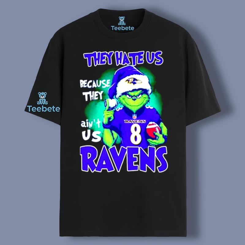They Hate Us Baltimore Ravens The Grinch Yellow Shirt