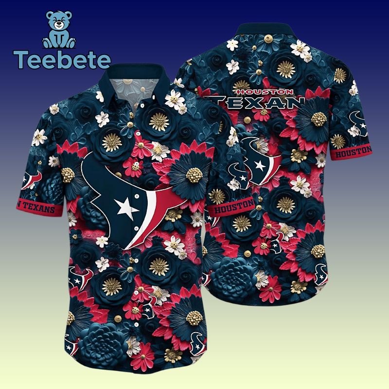 Tropical Floral Orange Denver Broncos Wild Hawaiian Shirts