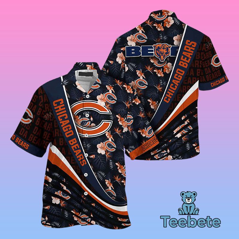 Tropical Summer Blue Chicago Bears Bulk Hawaiian Shirts