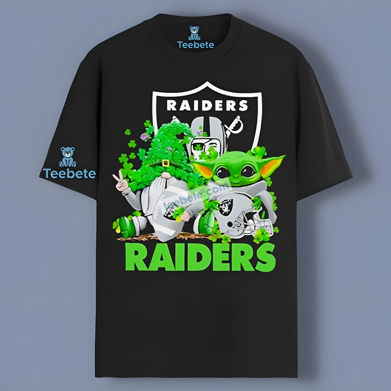 Baby Yoda Gnome Las Vegas Raiders St Patrick Day Shirt Idea