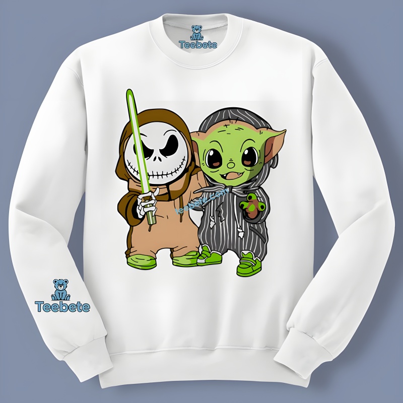Baby Yoda Jack Skellington Halloween Big Long Sleeve Baby Yoda Jack Skellington Halloween Big Long Sleeve