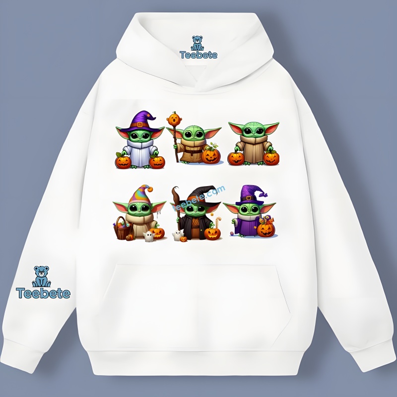 Baby Yoda Star Wars Pumpkin Halloween Breathable Hoodies Baby Yoda Star Wars Pumpkin Halloween Breathable Hoodies