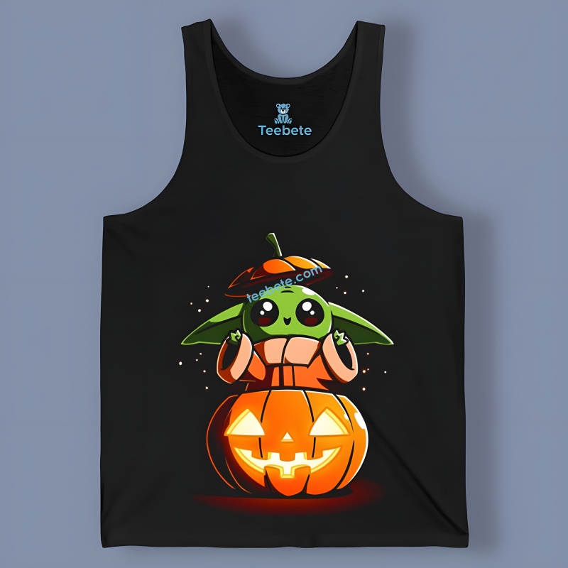Baby Yoda Star Wars Pumpkin Halloween Breathable Shirts Baby Yoda Star Wars Pumpkin Halloween Breathable Shirts