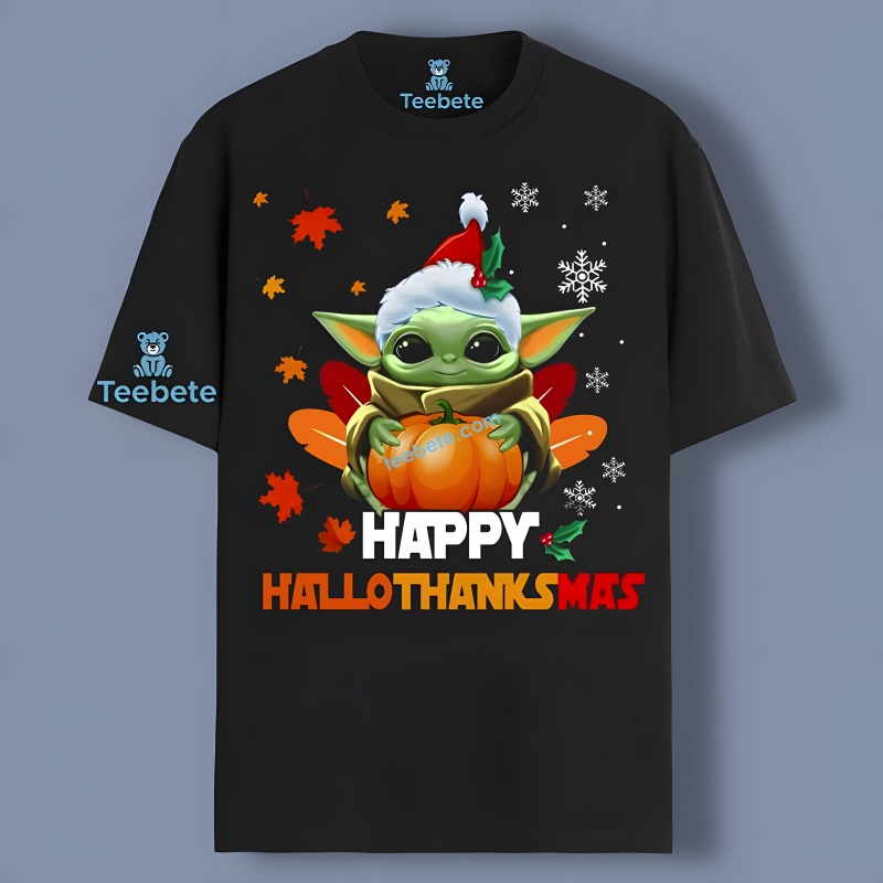 Baby Yoda Star Wars Pumpkin Halloween Breathable Shirts Baby Yoda Star Wars Pumpkin Halloween Breathable Shirts