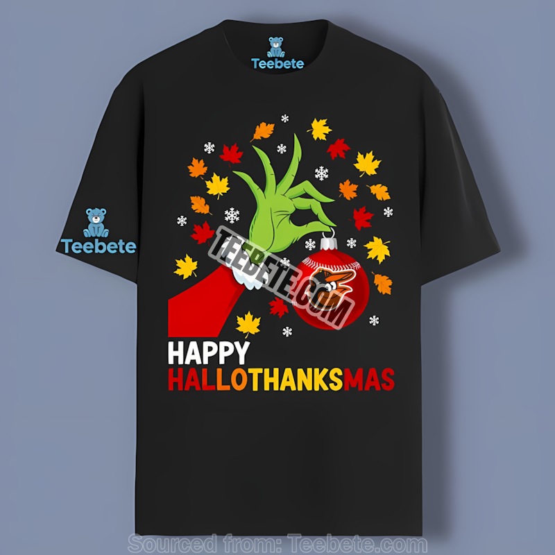Baltimore Orioles Happy Hallothanksmas Cotton Shirt