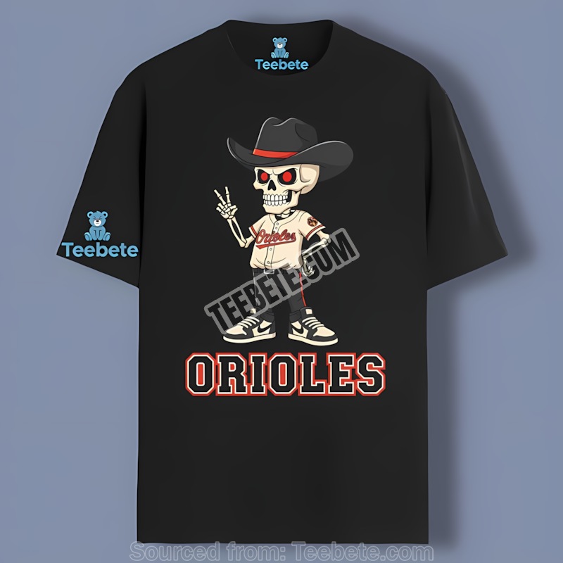Baltimore Orioles Skeleton Cowboy Regular Shirt