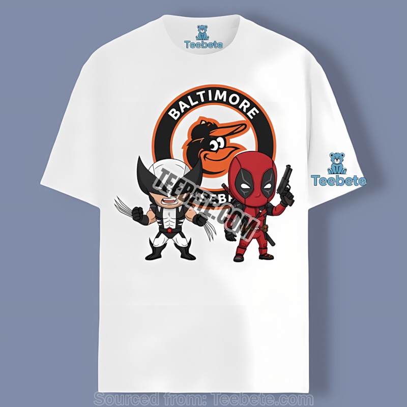 Baltimore Orioles Wolverine Deadpool Superhero Classic Shirt