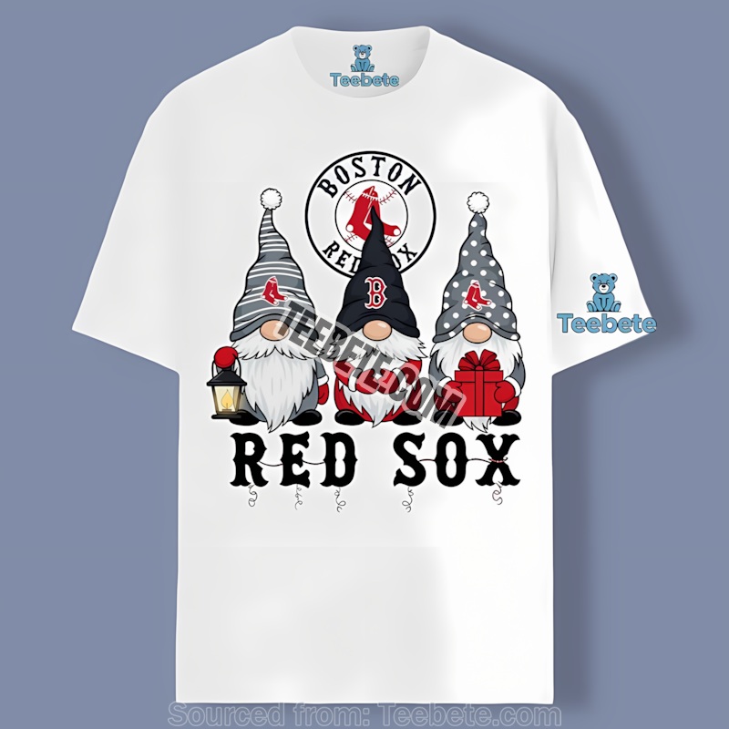 Boston Red Sox Christmas Gnomes Color Shirt