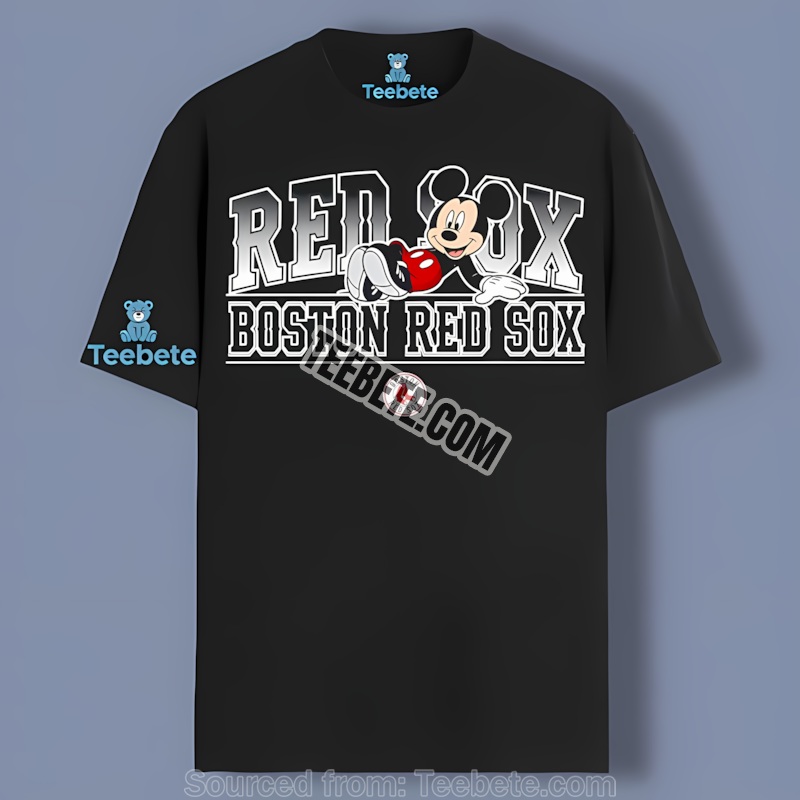 Boston Red Sox Mickey Mouse Relaxed Style Unisex Shirt