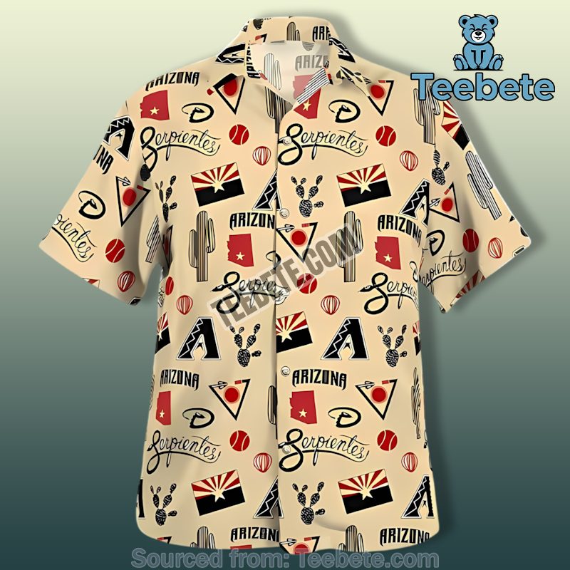 Cactus Yellow Arizona Diamondbacks Hawaiian Style Shirts