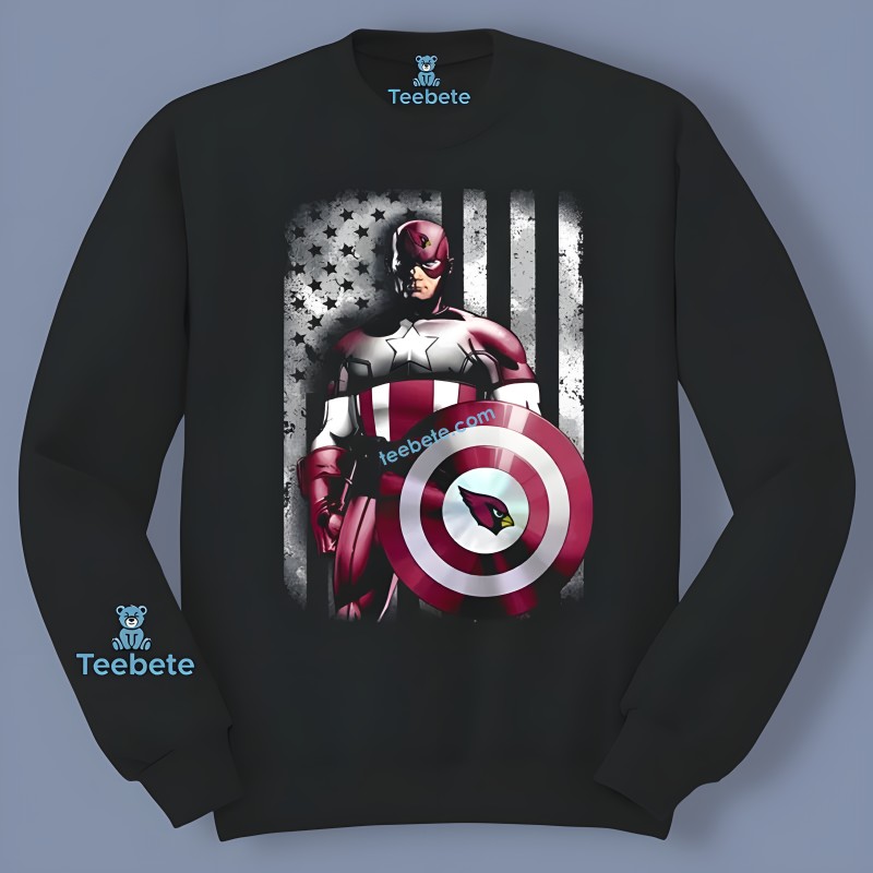 Captain America Shield Arizona Cardinals Unisex Long Sleeve Captain America Shield Arizona Cardinals Unisex Long Sleeve