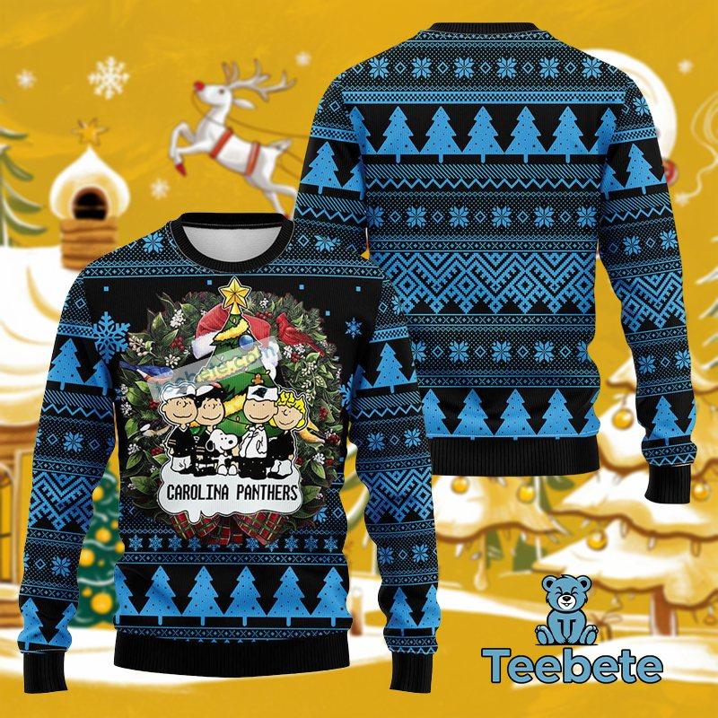 Carolina Panthers Snoopy Christmas Ugly Sweater Cool Unisex