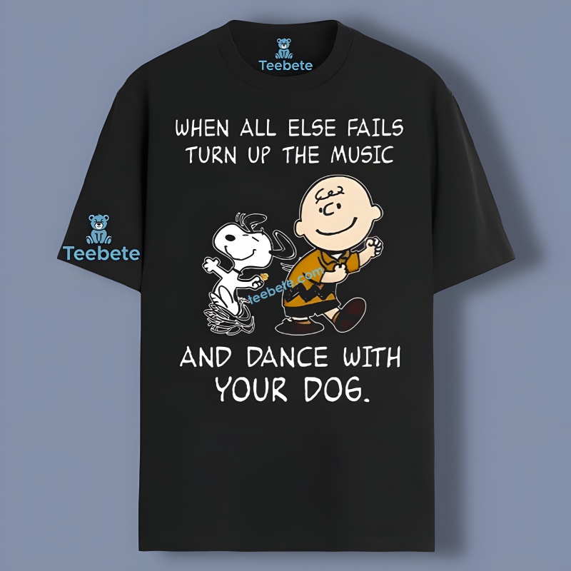 Charlie Brown And Snoopy Dance With Your Dog Unisex Shirt