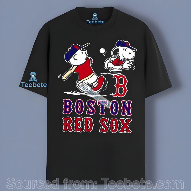 Charlie Brown Snoopy Are Baseball Player Boston Red Sox Team Shirt