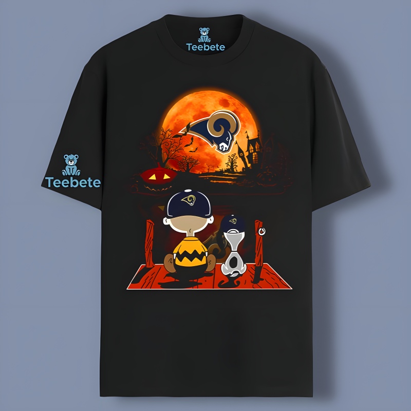 Charlie Brown Snoopy Pumpkin Halloween Los Angeles Rams Boy  Shirt