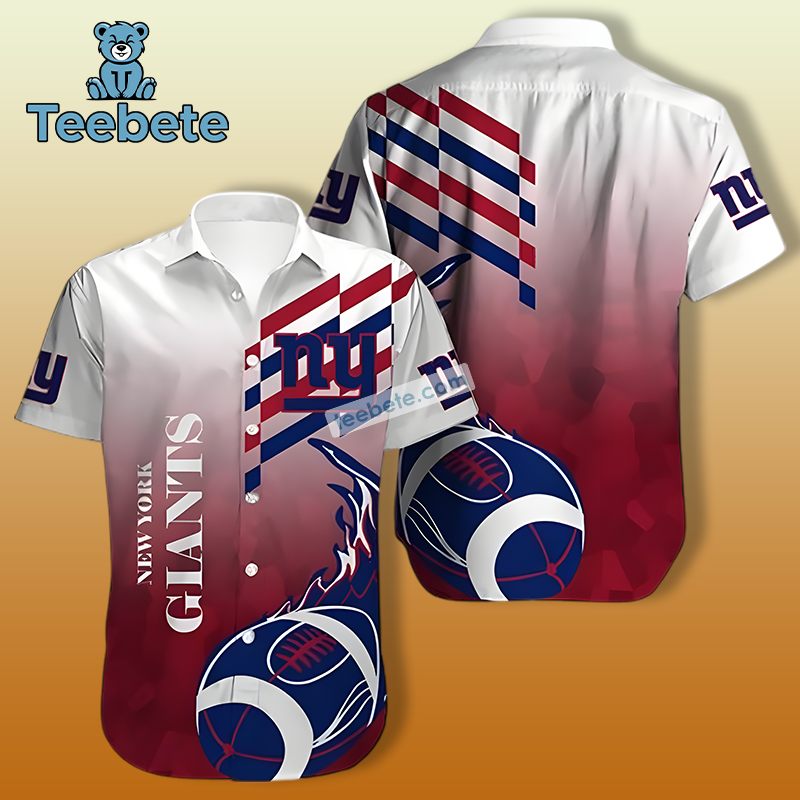 Cheer For New York Giants Red Ladies Hawaiian Shirts