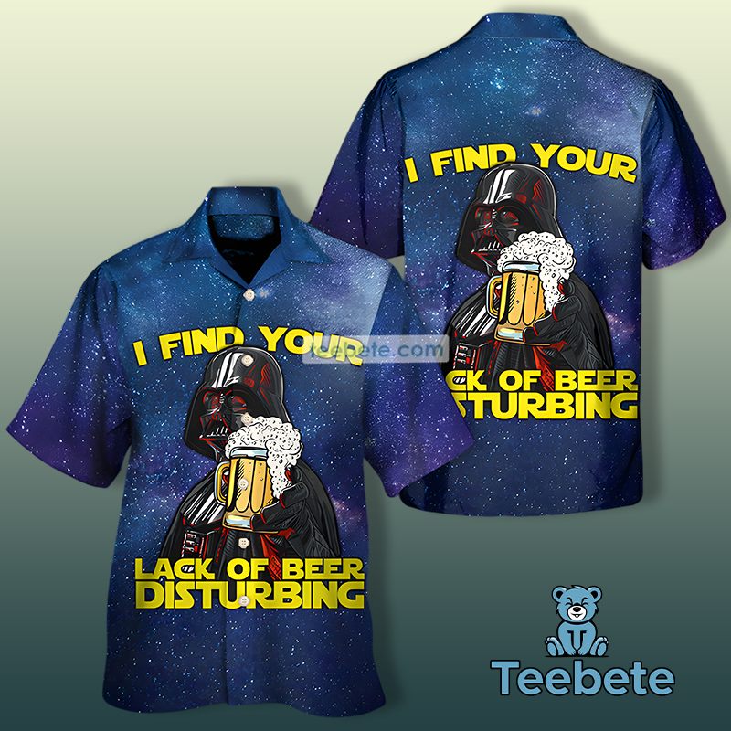 Darth Vader Lack Of Beer Blue Hawaiian Shirt Womens Outfit