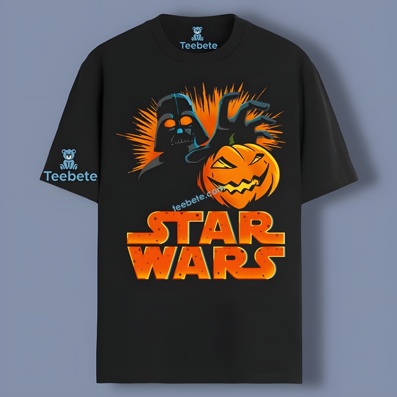 Darth Vader Boba Fett Star Wars Pumpkin Halloween Shirt For Family