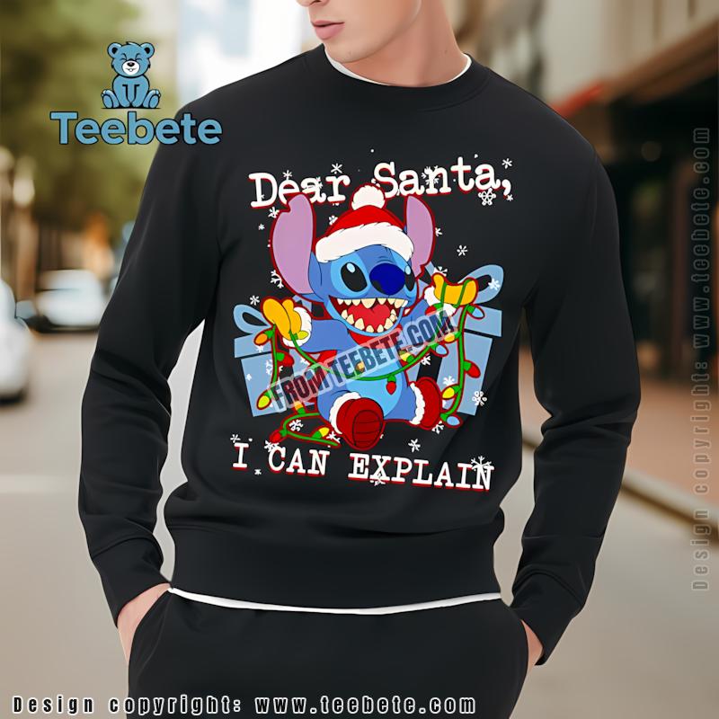 Dear Santa I Can Explain Stitch Christmas Lights Long Sleeve Disney Holiday Funny Dear Santa I Can Explain Stitch Christmas Lights Long Sleeve Disney Holiday Funny