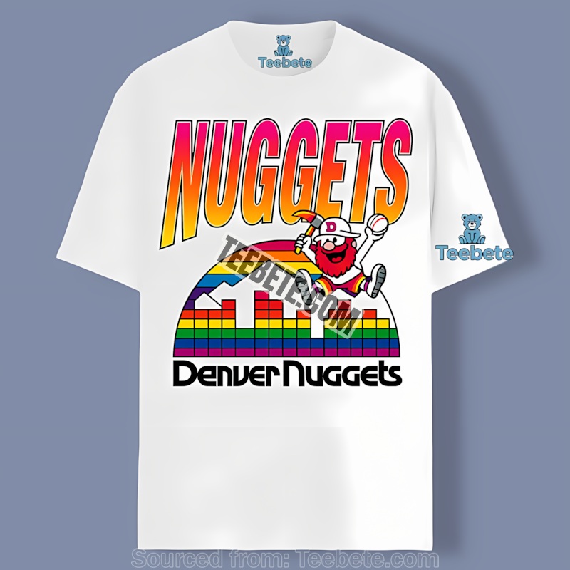 Denver Nuggets Rainbow Skyline Mascot Shirt
