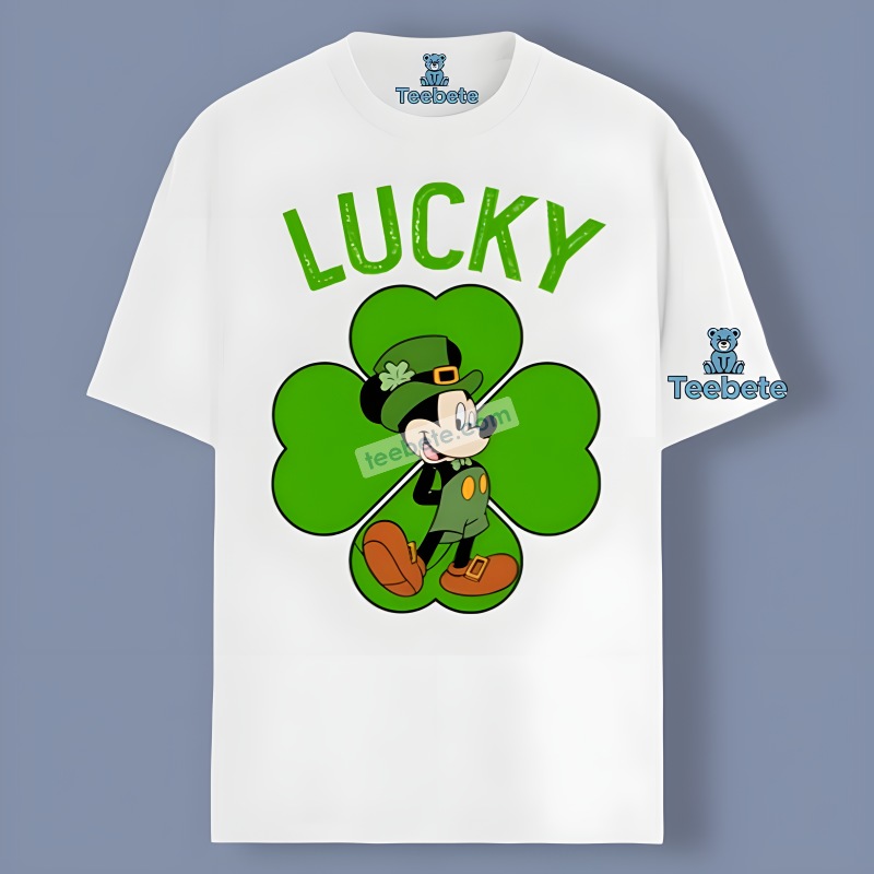 Disney St Patrick Day Mickey Mouse Lucky Shamrock Shirt Idea