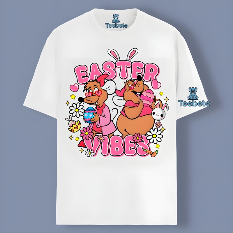 Easter Vibes With Cinderella Jaq And Gus Gus Shirt Men Women