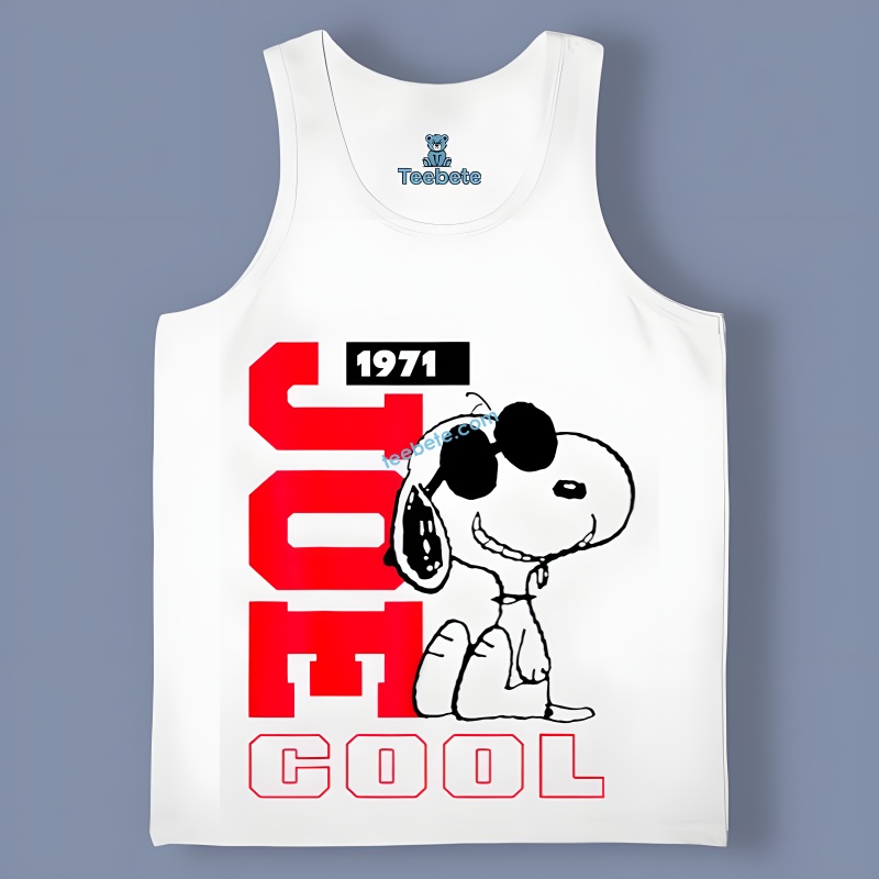 Funny Peanuts Joe Cool Snoopy 1971 Vintage Tanktop Funny Peanuts Joe Cool Snoopy 1971 Vintage Tanktop