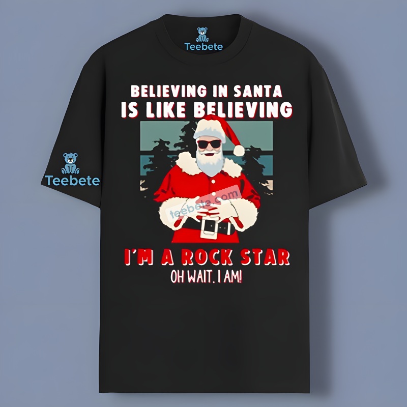 Funny Santa Claus Im A Rock Star Oh Wait Unisex Shirt
