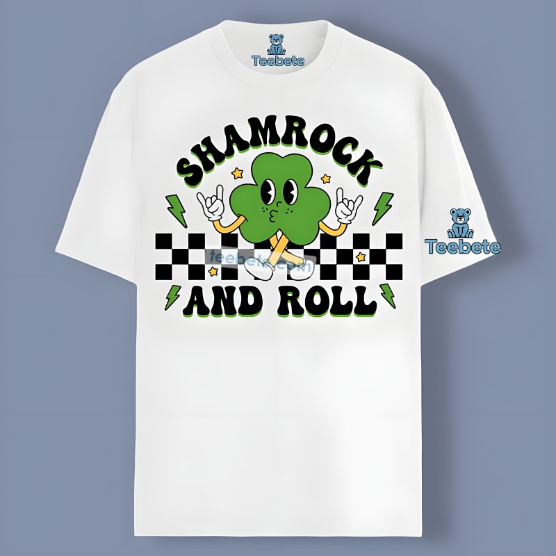 Funny Shamrock And Roll St Patricks Shirt Holiday