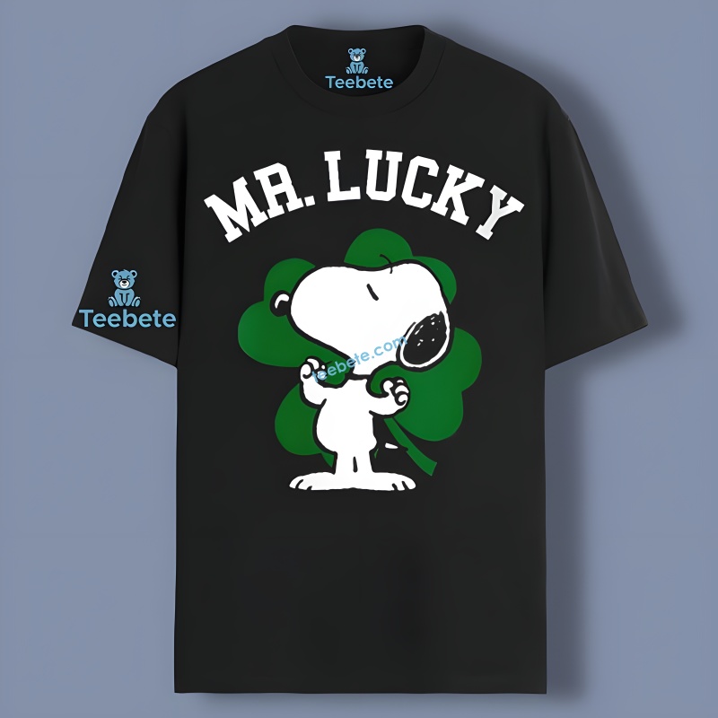Funny Snoopy Mr Lucky Shamrock Patrick Day Shirt Idea