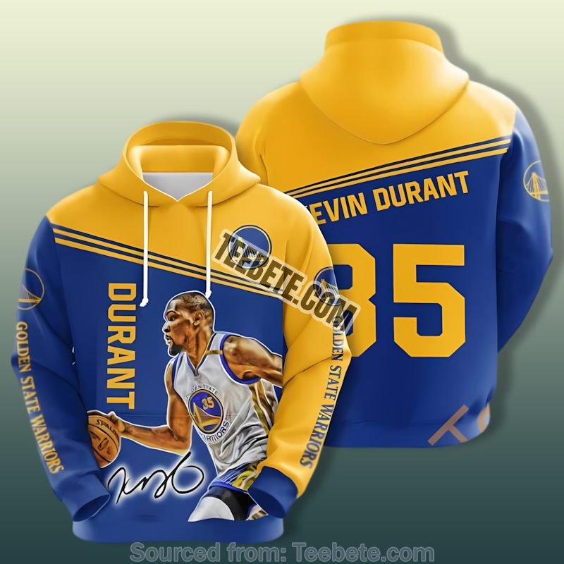 Golden State Warriors Dante Exum 3D Hoodie Pullover Mens Yellow