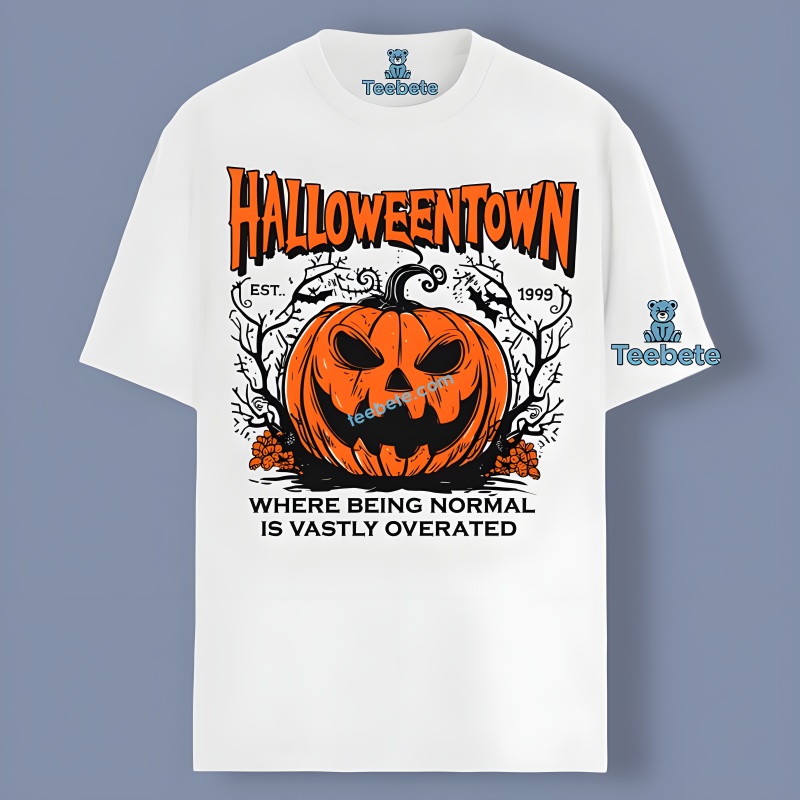 Halloweentown Pumpkin Where Being Normal Is Vastly Overated Shirt Youth