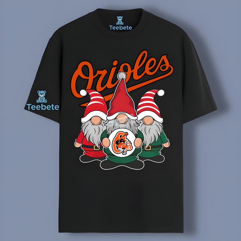 Happy Christmas Gnomes Claus Baltimore Orioles Shirt
