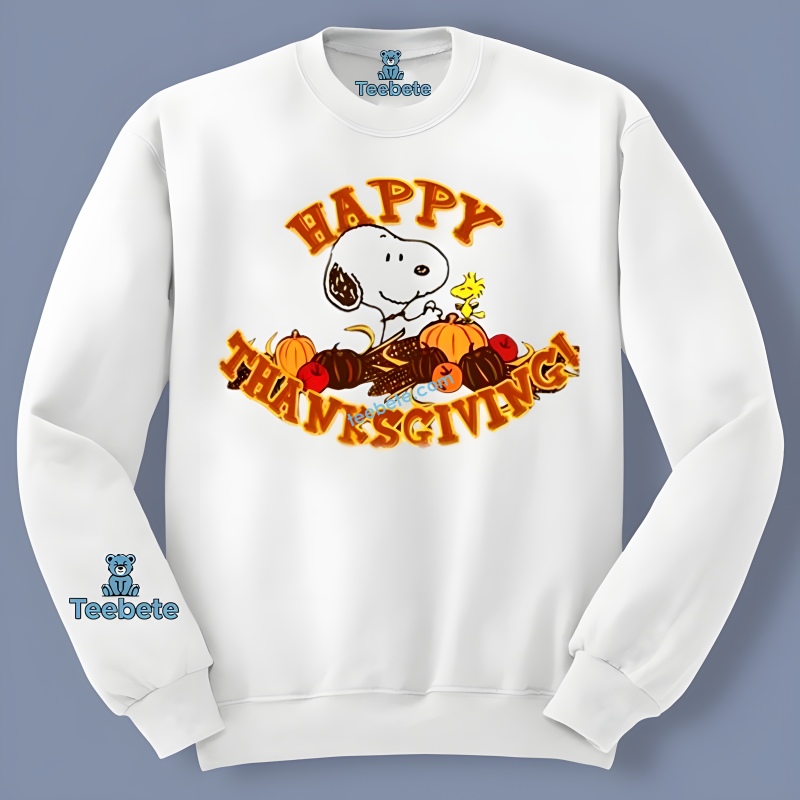 Happy Thanksgiving With Snoopy Peanuts Long Sleeve Men Women Happy Thanksgiving With Snoopy Peanuts Long Sleeve Men Women