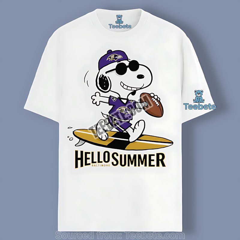 Happy Summer Snoopy Baltimore Ravens Vintage Shirt