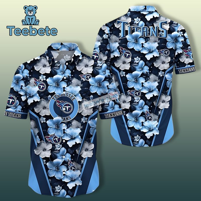 Hibiscus Patern And Tennessee Titans Blue Ladies Hawaiian Shirts