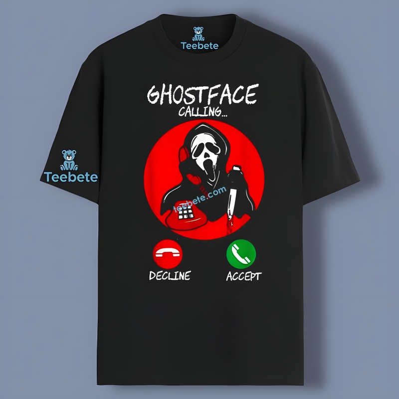 Horror Halloween Ghostface Calling Decline Or Accept Shirt Design
