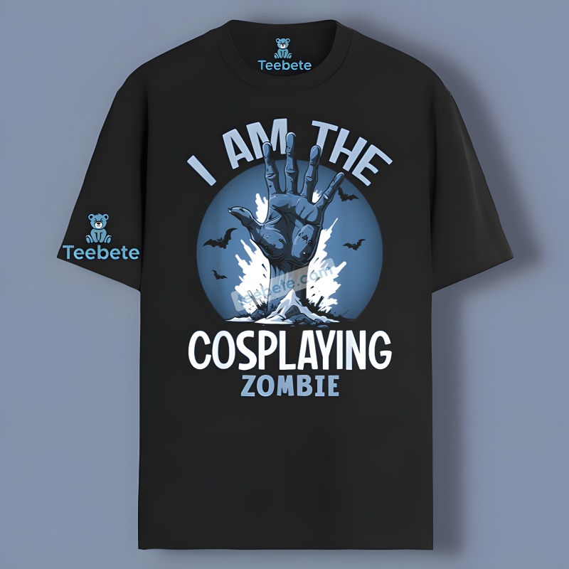 I Am The Cosplaying Zombie Halloween Matching Outfits T Shirt Vintage