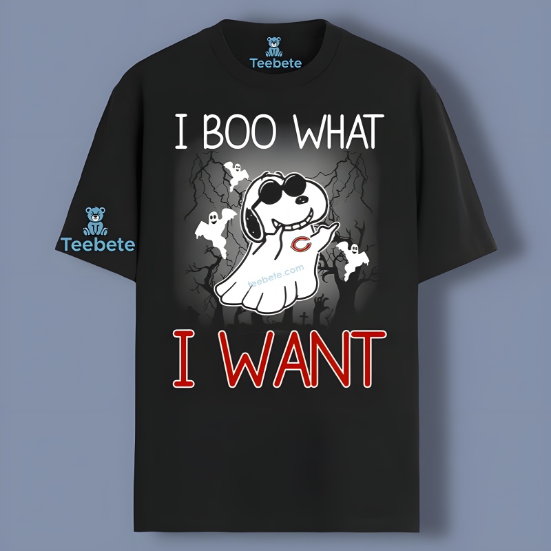 I Boo What I Want Ghost Snoopy Chicago Bears Unisex Shirt